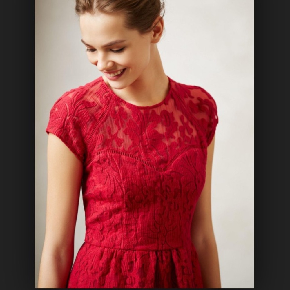 Anthropologie dolce vita red dress